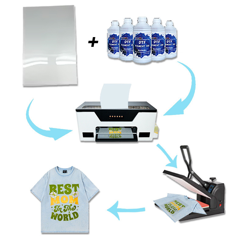 Customized Size Cold Peel and Hot Peel Heat Transfer AB Film DTF PET Film Prints for T Shirts Clothing