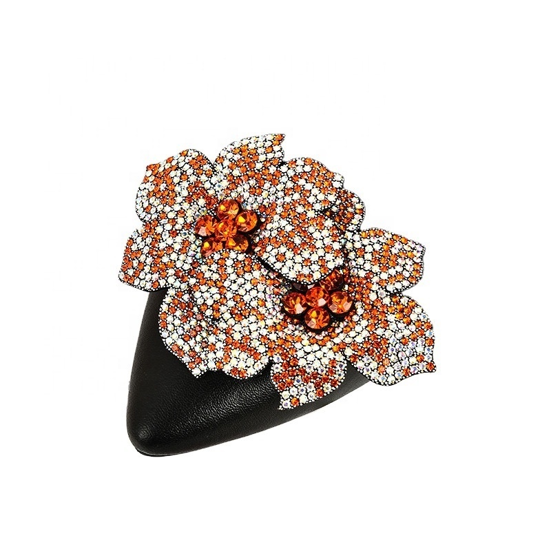 sandal hot fix flower shape rhinestone shoe's patch decoration  accessories stone shoe buckle clip for hign heel woman's shoe