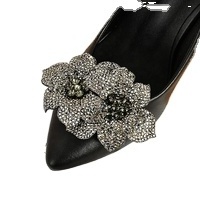 sandal hot fix flower shape rhinestone shoe's patch decoration  accessories stone shoe buckle clip for hign heel woman's shoe