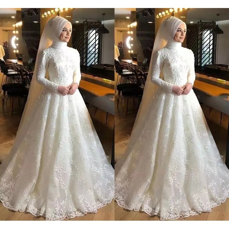 arab muslim wedding dress wedding gown muslim wedding dress with hijab muslim dress