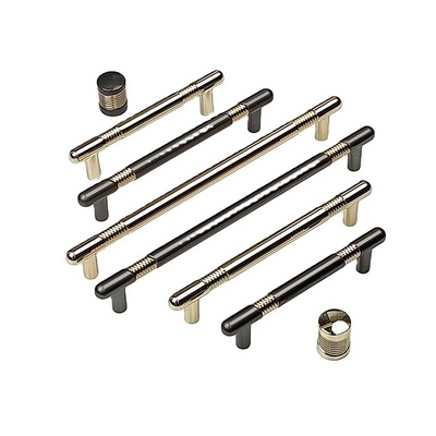 96/128/192mm Furniture Hardware Fancy New Cabinet Handles Zinc Alloy Gold Black Kitchen Drawer Pulls