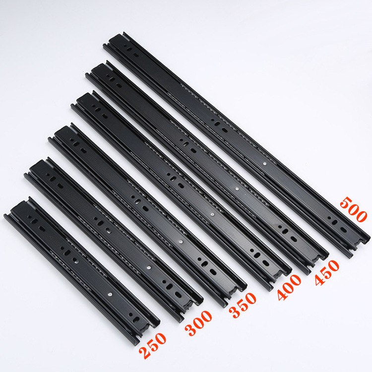 8-20 inch Furniture Telescopic Drawer Guide Rail Slide Full Extension Push to Open Drawer Slide