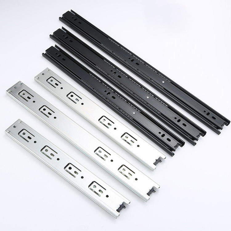 8-20 inch Furniture Telescopic Drawer Guide Rail Slide Full Extension Push to Open Drawer Slide