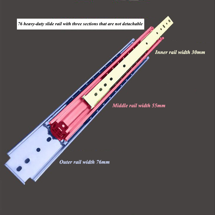 76mm 1200 1500 mm motor home Industrial us general tool box parts drawer slides 50 inch 227kg heavy duty drawer slide rail