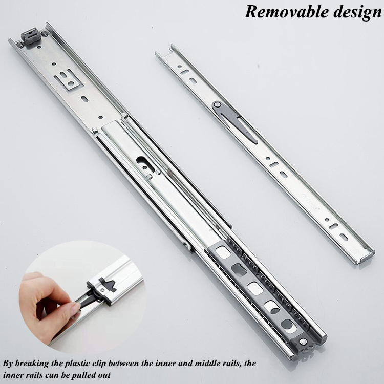 furniture hardware 51mm heavy capacity tool mechanical cabinet drawer slide rail sliding drawer hardware locking drawer slides