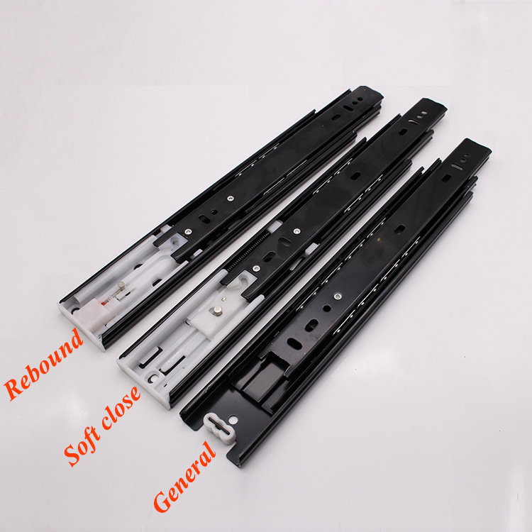 thickening furniture slide 45mm 8 10 12 14 16 18 20 inch ball bearing floor mount drawer slide 14 inch hydraulic drawer slides