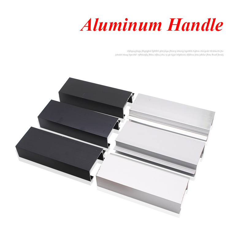 Customized Furniture embedded concealed handle cupboard drawer handles Aluminum G Shaped Handles for Kitchen Cabinets