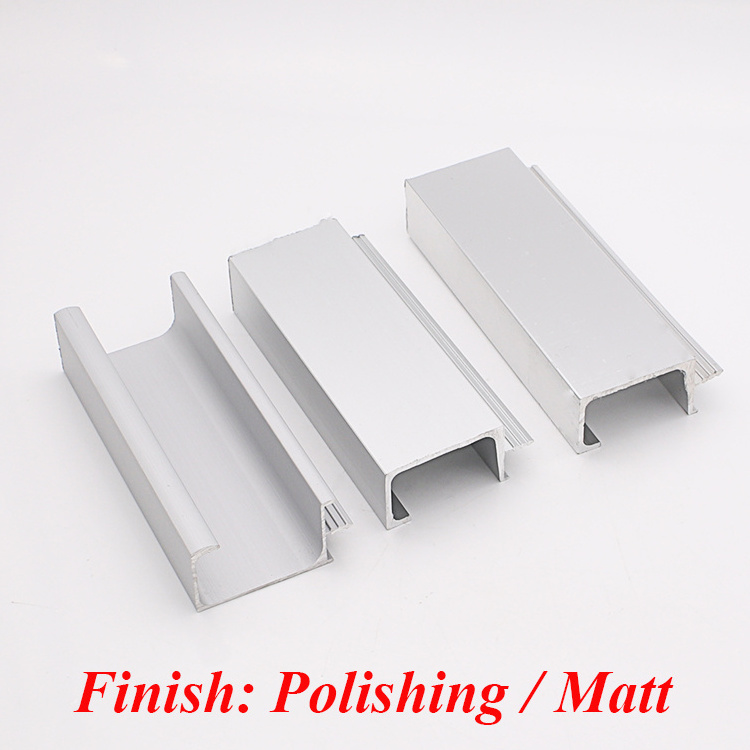 Customized Furniture embedded concealed handle cupboard drawer handles Aluminum G Shaped Handles for Kitchen Cabinets