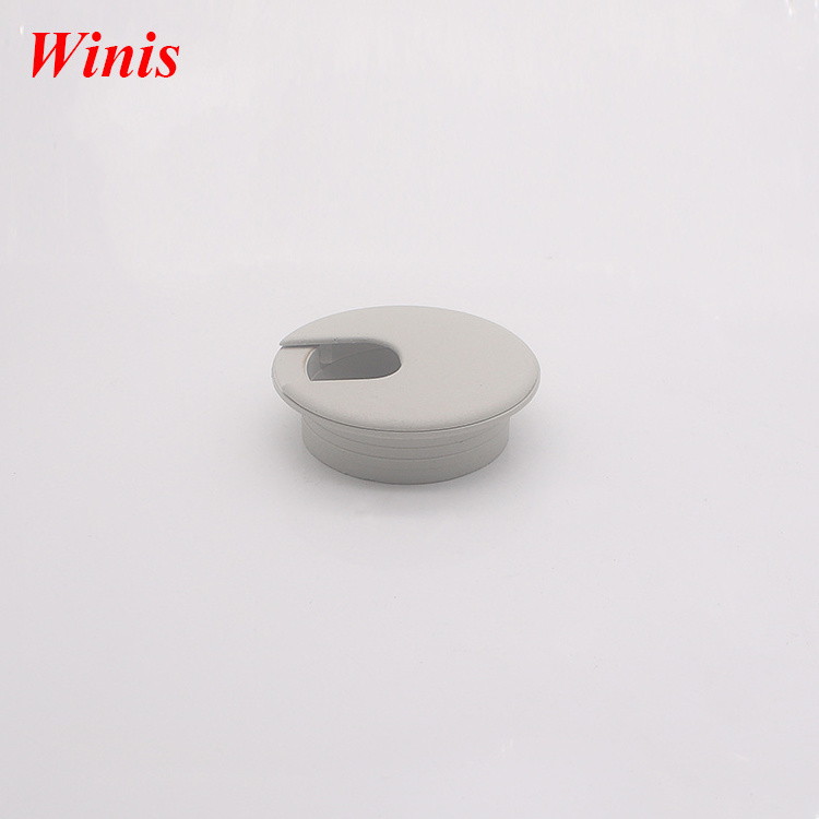 1.4 / 2 Inch Round Computer Desk Table Port Wire Cable Cord Organizer Hole Cover Grommet Office Black Desk Cable Grommet