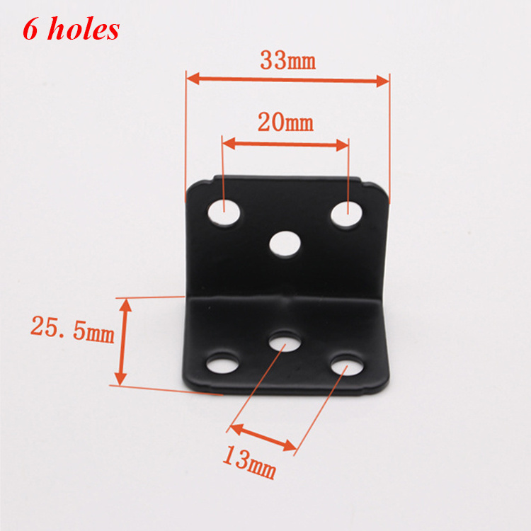 Wholesale 90 Degree Black Metal Table Bed Frame Shelf Bracket L Shape Wall Mounted Angle Iron Corner Bracket