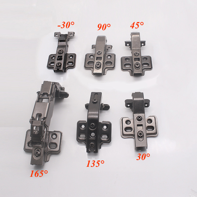 30 45 90 135 165 175 180 degree aluminum alloys frame door cabinet furniture hydraulic hinges soft closing concealed door hinge