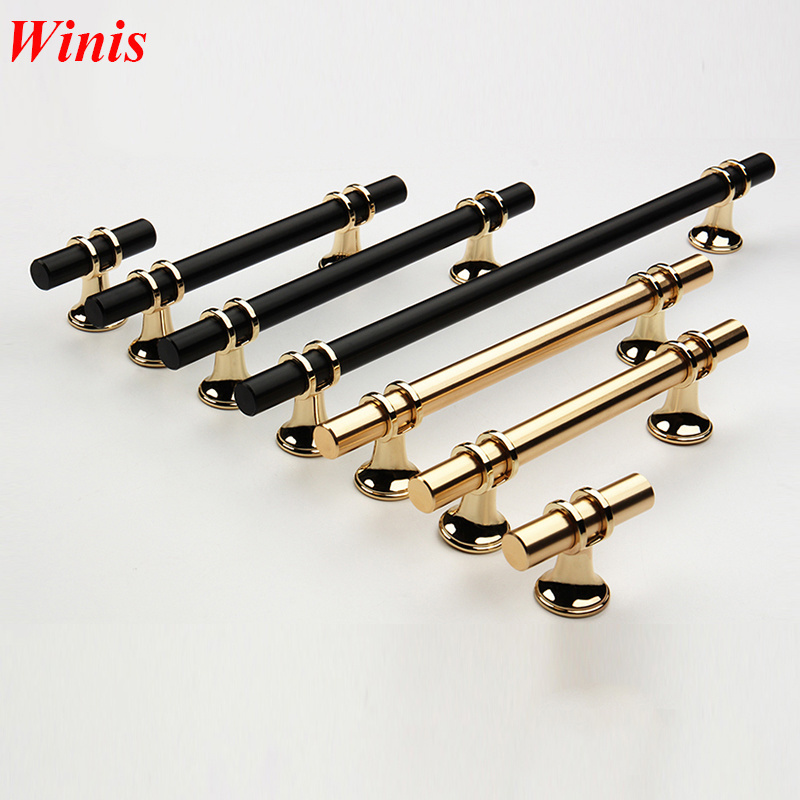 Popular Cabinet Pulls Kitchen Drawer Cabinet Handles Stainless Steel Matte Black Gold Contemporary Luxury Bedroom Furniture