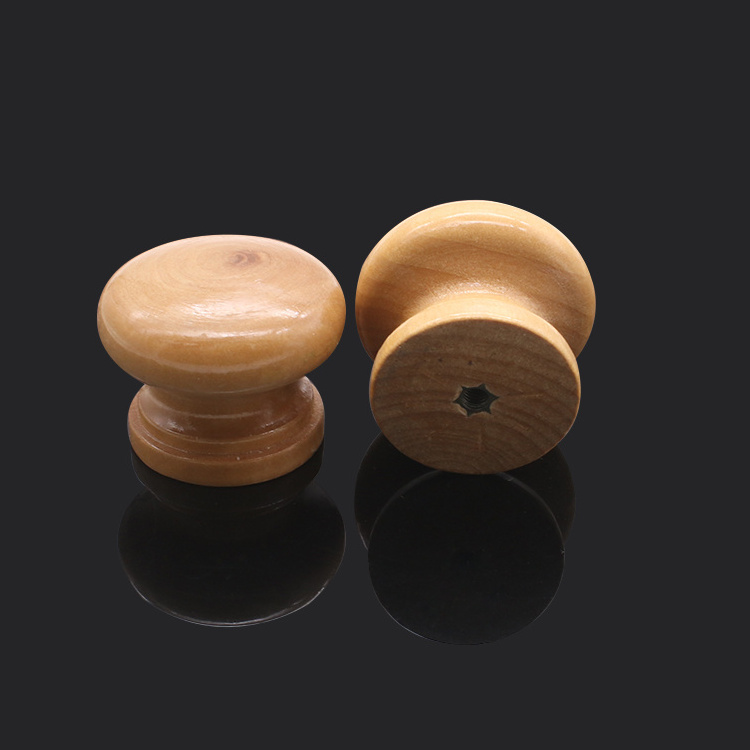 Diameter 23/17mm Round Wooden Cabinet Dresser Knobs Furniture Pull Handles Knobs for Drawer Cupboard