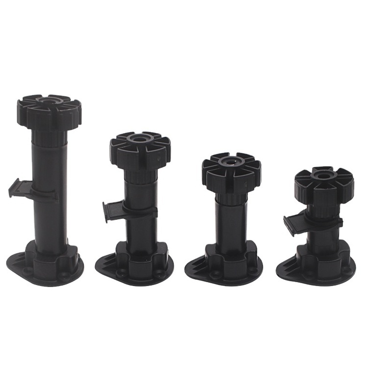 3.2/4/4.8/6 inch Adjustable Leveling Feet Leveling Feet Black Kitchen Cabinet Plastic Furniture Leg Black for Cabinet