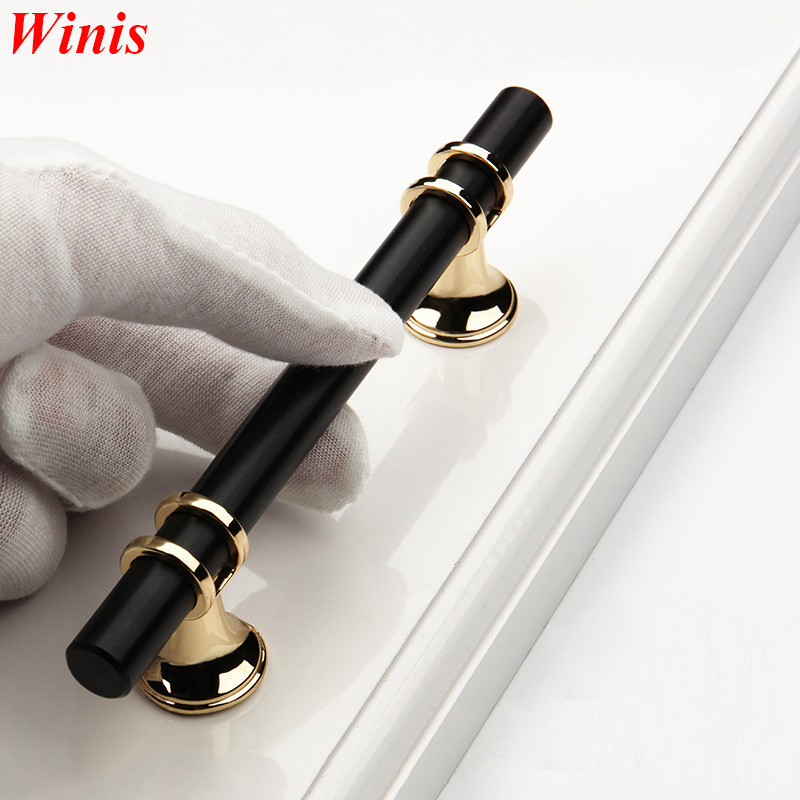 Popular Cabinet Pulls Kitchen Drawer Cabinet Handles Stainless Steel Matte Black Gold Contemporary Luxury Bedroom Furniture