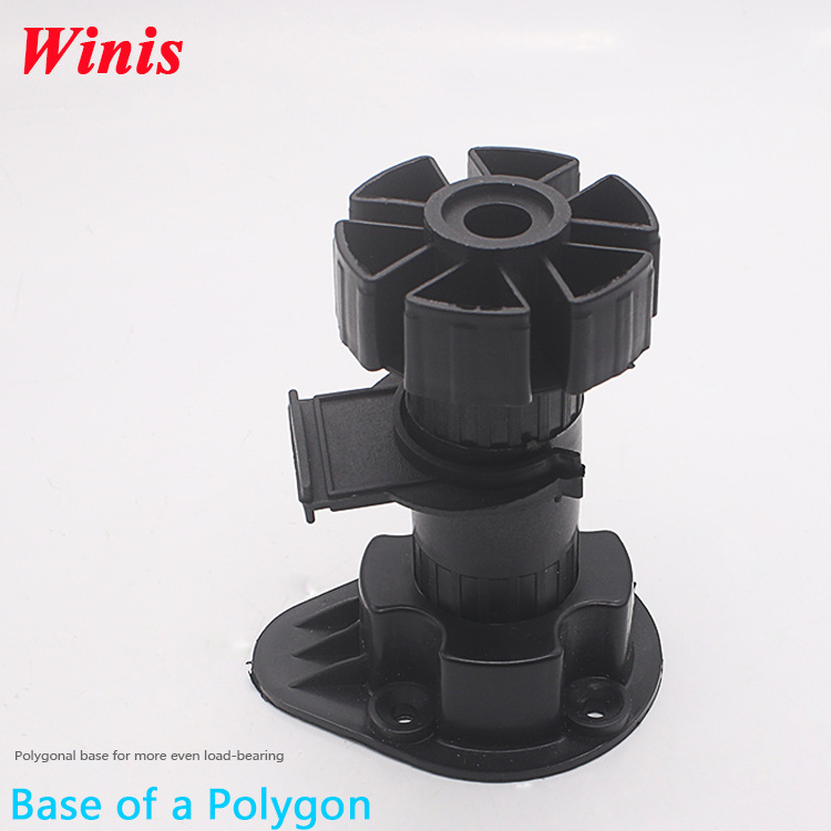 3.2/4/4.8/6 inch Adjustable Leveling Feet Leveling Feet Black Kitchen Cabinet Plastic Furniture Leg Black for Cabinet