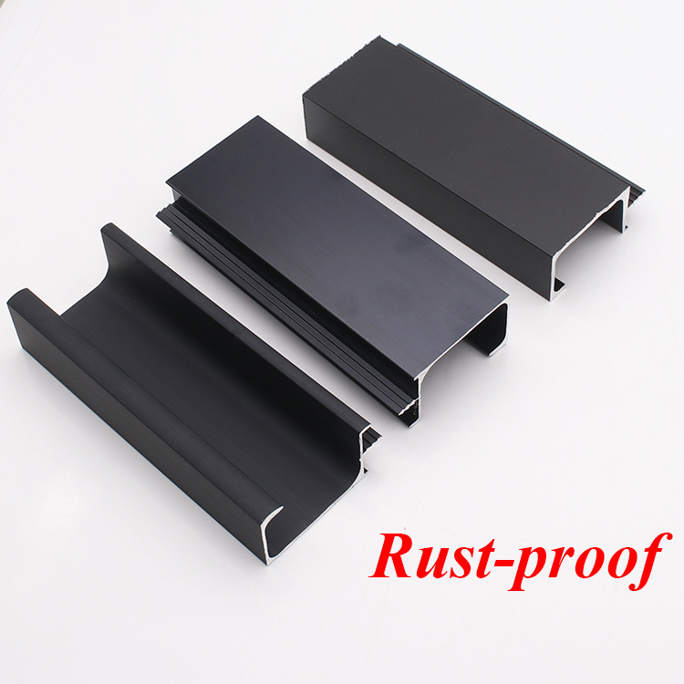 Customized Furniture embedded concealed handle cupboard drawer handles Aluminum G Shaped Handles for Kitchen Cabinets