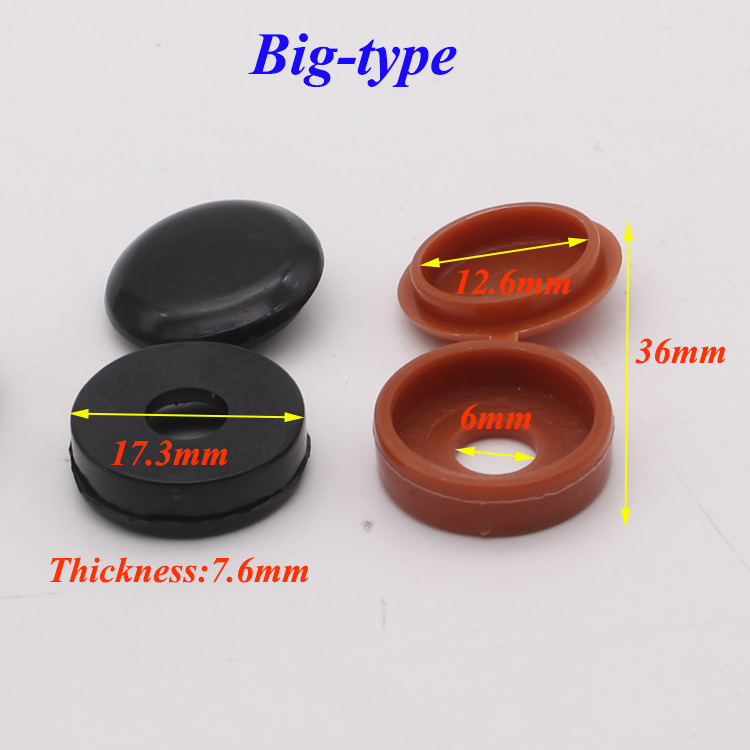 14mm 18mm furniture hardware cabinet plastic nylon head screw hole covers decorative screw cover round for M4 M5 M6 screw