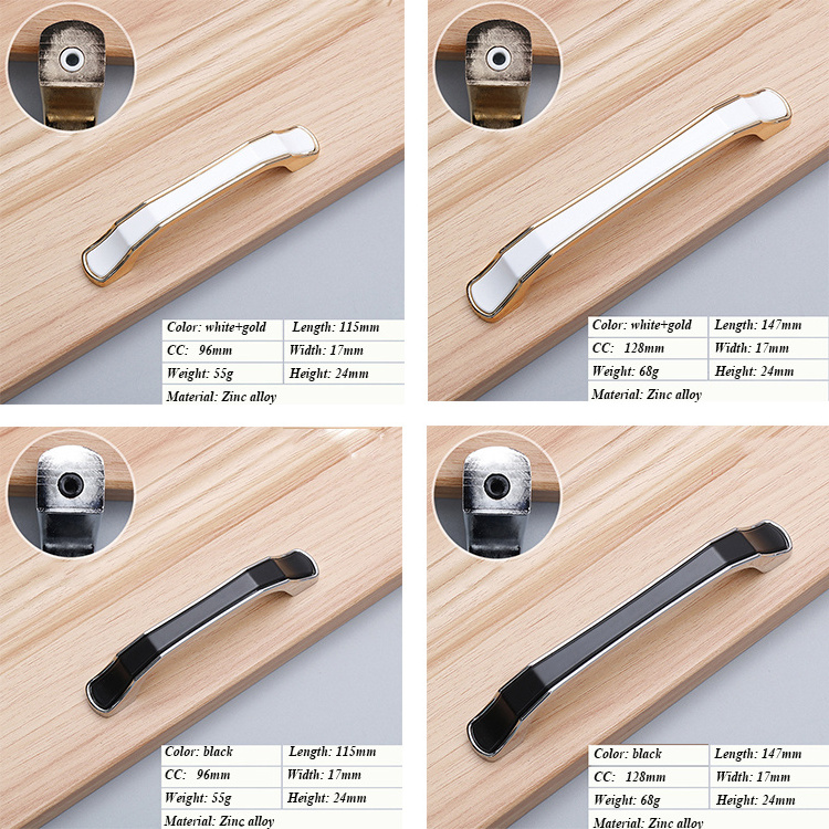 96mm 128mm Furniture Kitchen Cabinet Drawer Pull Handle Zinc Alloy Black Modern China Wholesale G Profile Handle Kitchen Cabinet