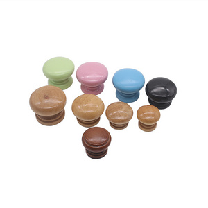 Diameter 23/17mm Round Wooden Cabinet Dresser Knobs Furniture Pull Handles Knobs for Drawer Cupboard