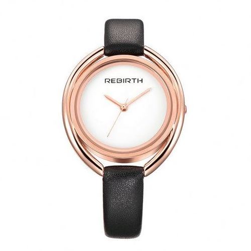 REBIRTH 028 unique white boys quartz watch low price leather band waterproofing small character Casual reloj watch