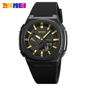 SKMEI 2091 hot sell made in prc male digital watch latest Silicone band double display chronometer Multi function summer watches