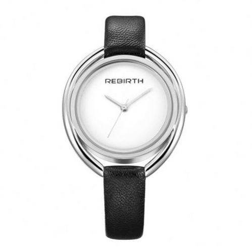 REBIRTH 028 unique white boys quartz watch low price leather band waterproofing small character Casual reloj watch