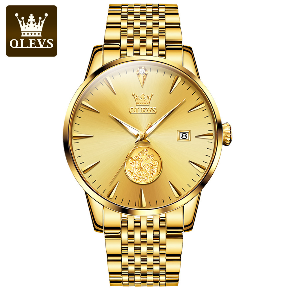 OLEVS 6665 high quality  mans mechanical watch stainless steel Strap Waterproof small dials tourbillon formal  hand watch