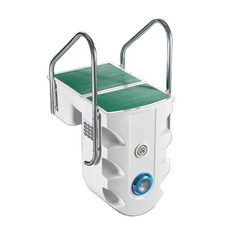 swimming pool filtration equipment pipe-less pool filter with pool ladder & under water light