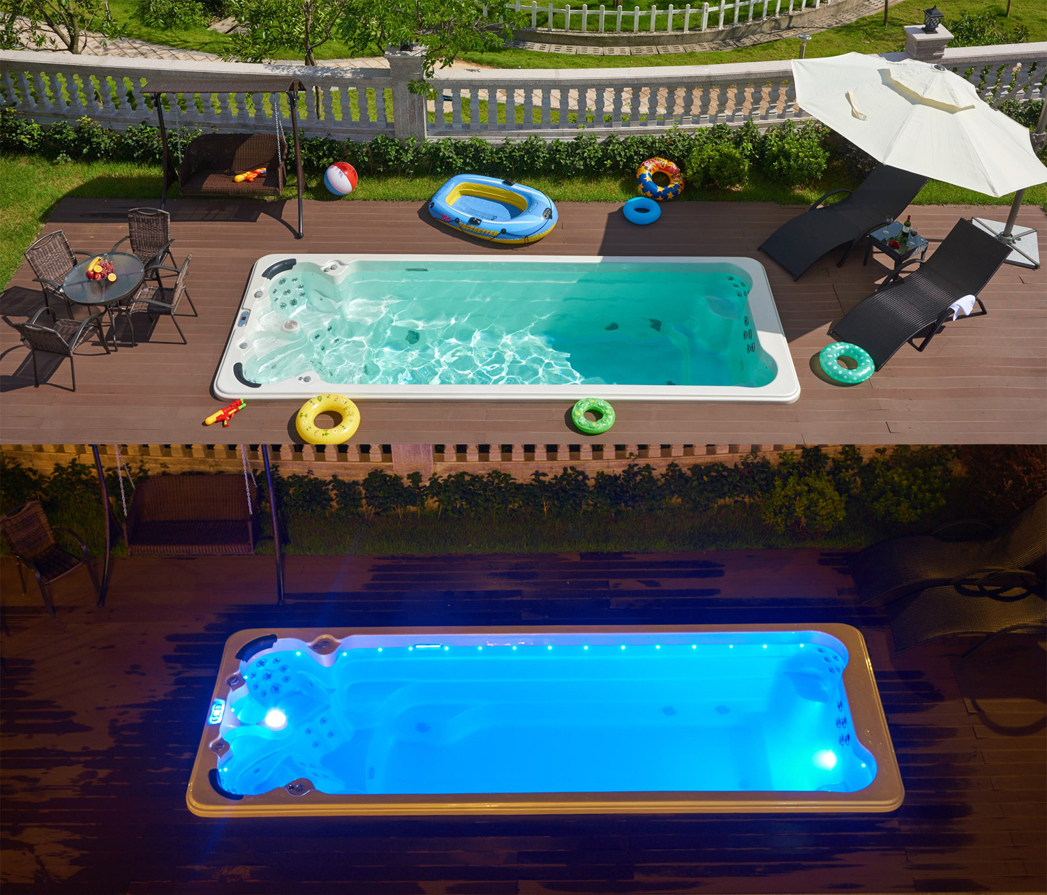 Wholesales Outdoor acrylic endless massage spa swimming pool on sale