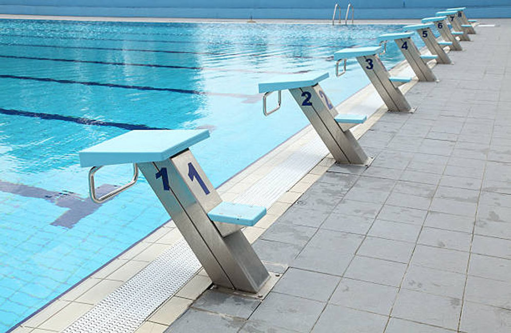 Stainless Steel and fiberglass Swimming Pool Starting Block Used For Competition training Pool Blocks with Adjustable Footrest