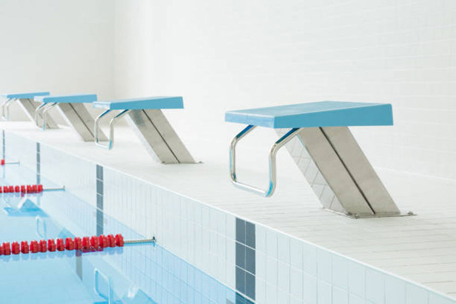 Stainless Steel and fiberglass Swimming Pool Starting Block Used For Competition training Pool Blocks with Adjustable Footrest