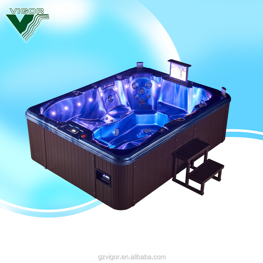 China factory high quality luxury 8 person hot tubs outdoor spa/ whirlpool / bathtub