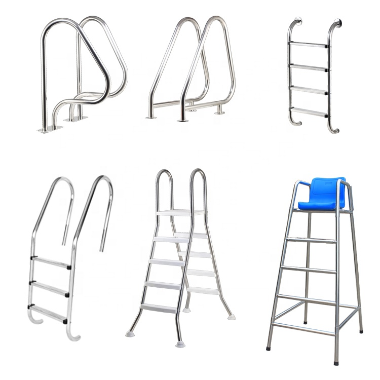 2022 China factory Guangzhou Hot Sale Factory Price Stainless Steel Swimming Pool Ladders 3 Steps Series Pool Ladder