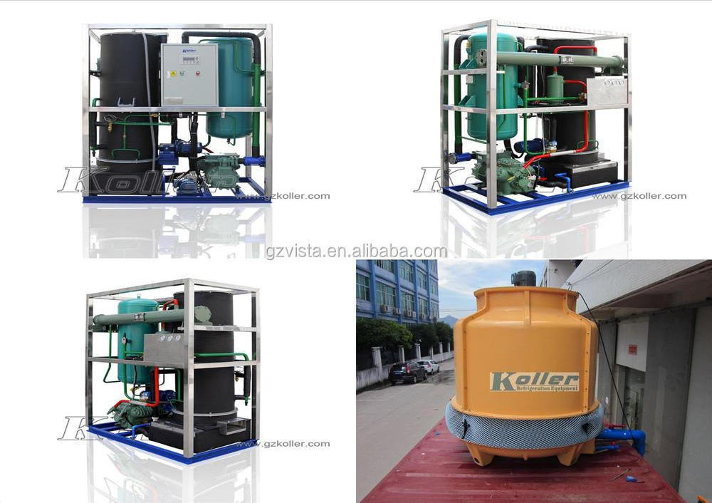 Cylinder Tube Ice Machinery Used in Hotel and Coffee Shop For South America 15tons/day(TV150)