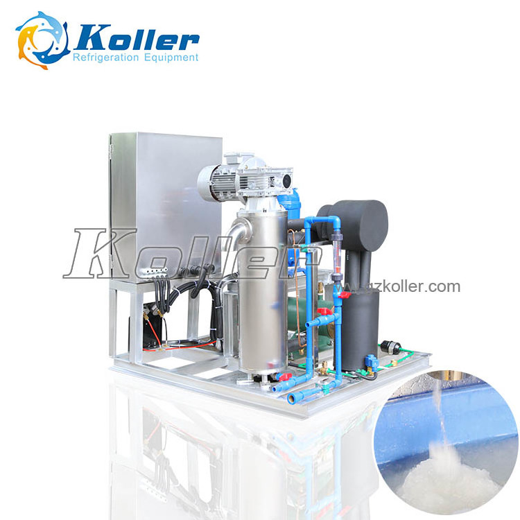 Industrial Commercial Automatic Shaved Ice Snow-flake High Quality Ice Making Machine Ice Slurry For Fishery Cooling 2000kg