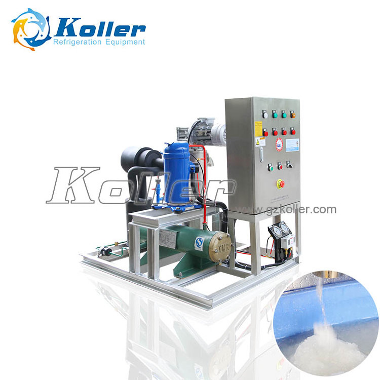 Industrial Commercial Automatic Shaved Ice Snow-flake High Quality Ice Making Machine Ice Slurry For Fishery Cooling 2000kg