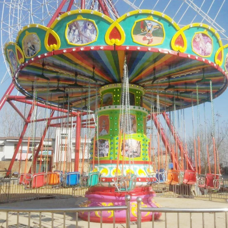 Attraction Amusement Park Rides Children Carnival Games Rotating 12 Seats Mini Flying Chair Swing Ride