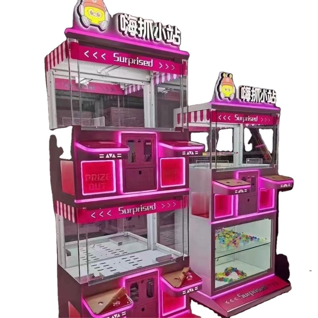 Hot sale Cash And Coin Operated Prize Selling Candy Grabber Lucky Star Arcade Stacker Game Toy Claw Machine