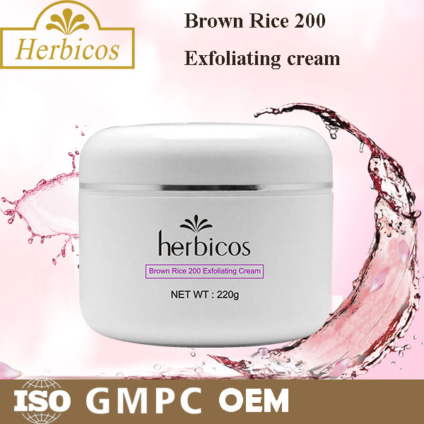 Herbicos brown rice face exfoliating cream/dead skin removal cream