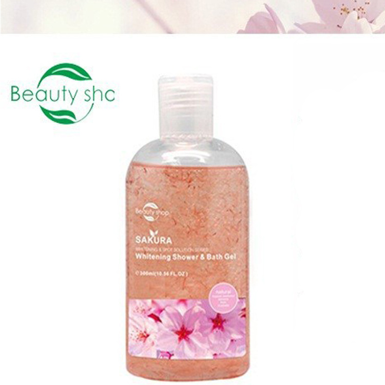 Sakura skin whitening shouwer gel liquid soap shampoo shower gel