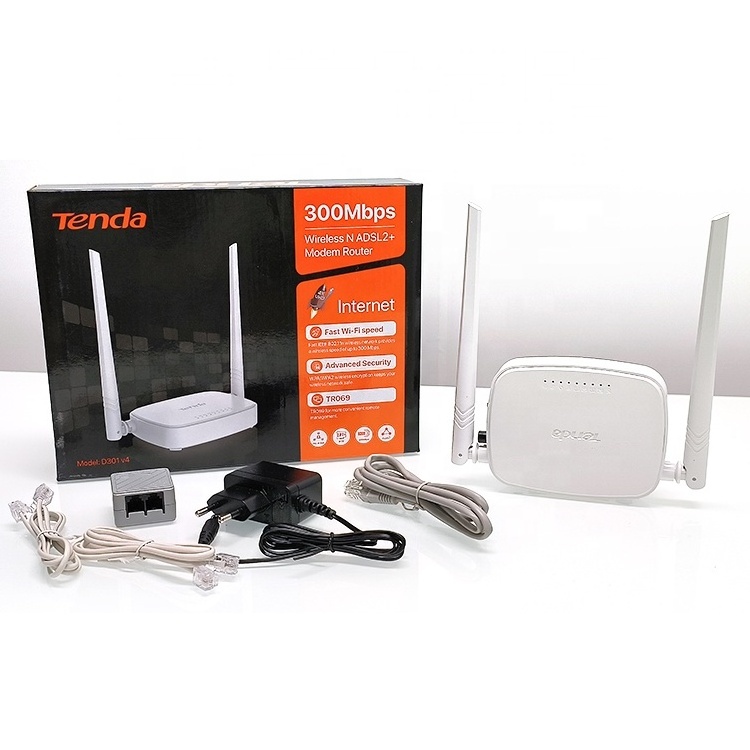 Tenda D301 V4 300Mbps 4G Wifi Wireless N Adsl2+ Modem Router Internet Tenda Wireless Router Wifi