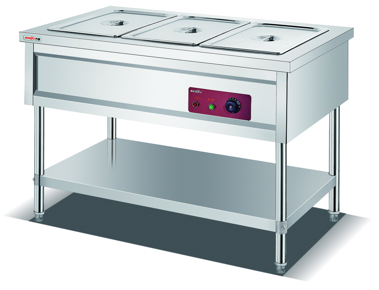 Hotel catering gas Food Warmer Showcase/Electric Bain Marie buffet Food Warmer For Sale/commercial bain marie counter With Cover