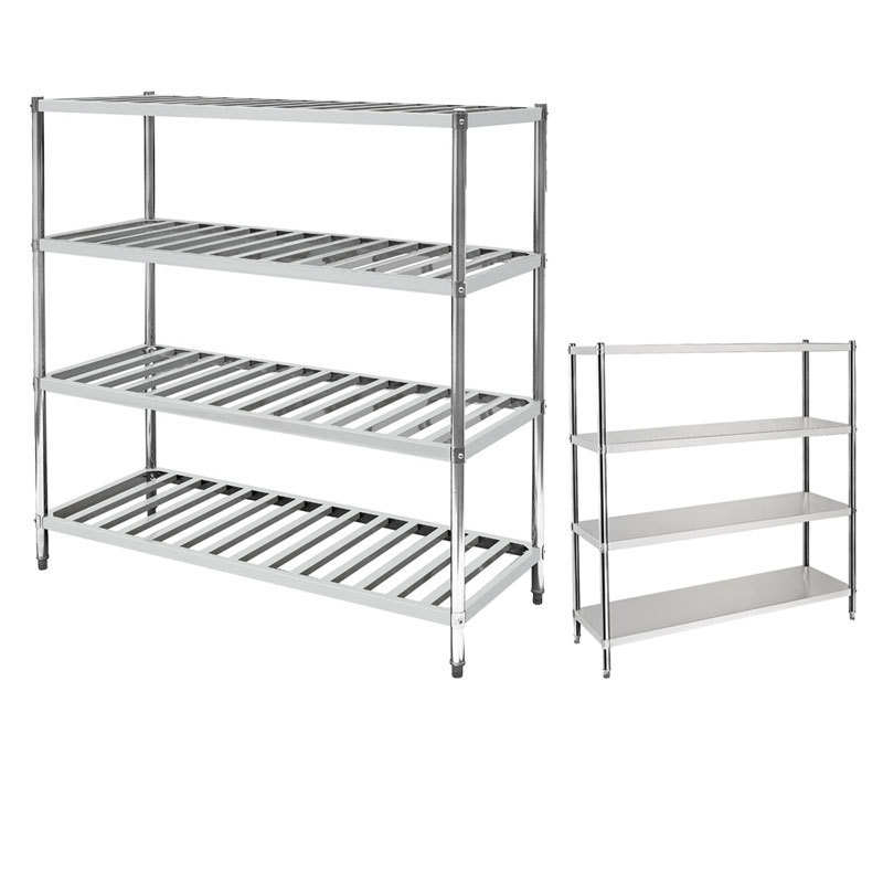 Stainless Steel Kitchen Wire Shelve/Adjustable Metal Storage Shelf Commercial 4 tiers Kitchen Shelf In Singapore