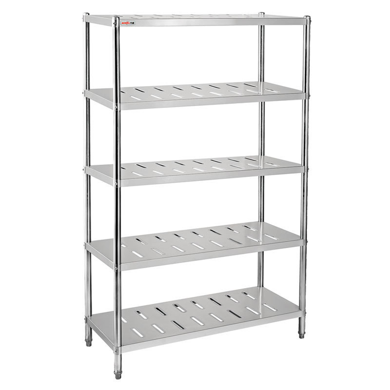 Heavy Duty 4 Tiers Metal Kitchen Storage Shelving Unit For Restaurant/Commercial Assembly Stainless Steel Storage Rack Shelf