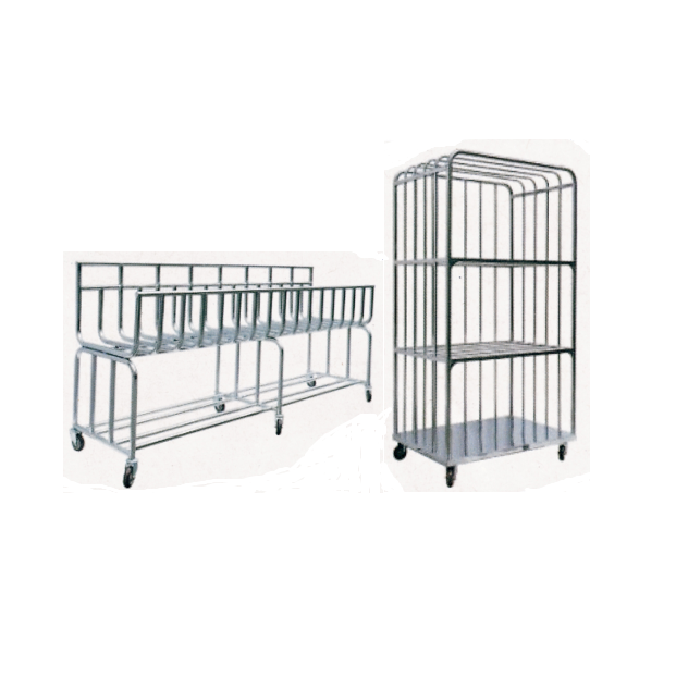 Metal Hotel Stainless Steel Housekeeping Laundry Linen Storage Cart/Heavy Duty Linen Cage Trolley Factory