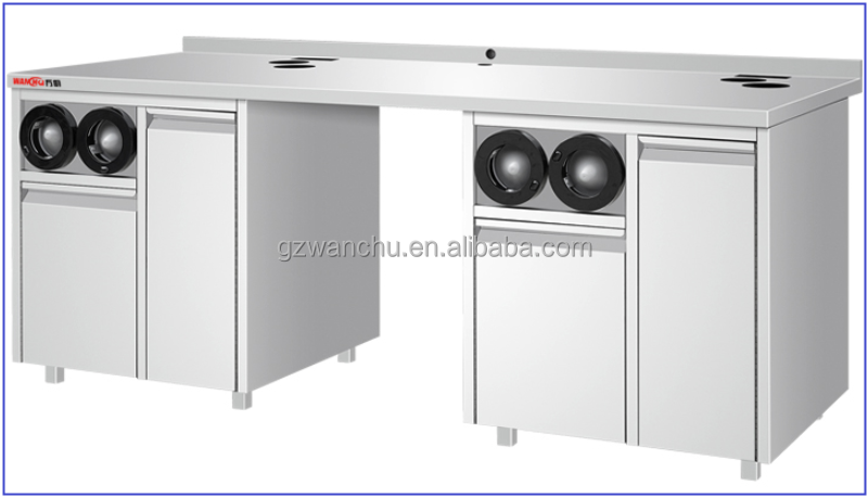 Stainless Modern Restaurant/Bar Counter Bubble Tea Cabinet Cocktail Station Design/Outdoors Juice Coffee Food Prep Table