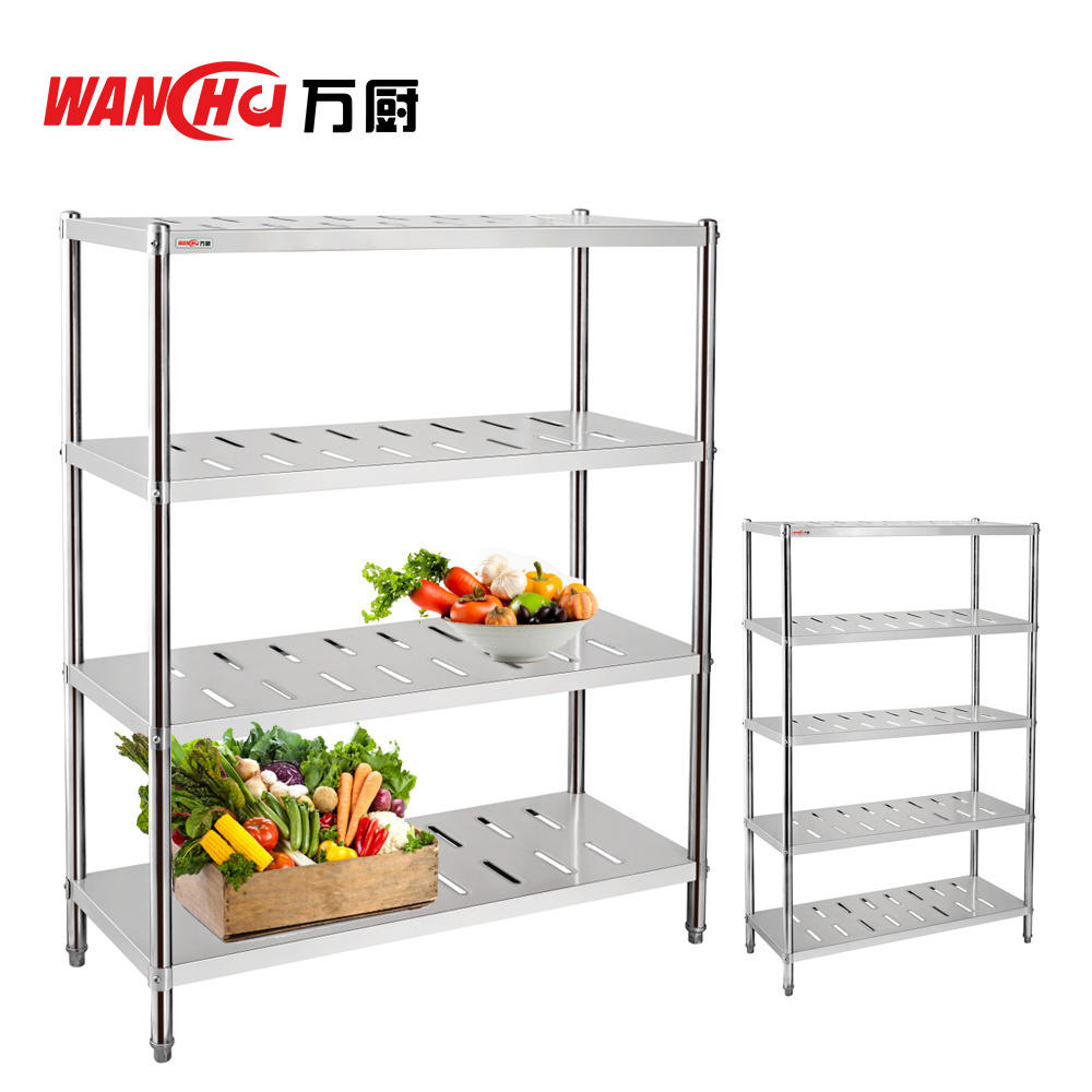 Restaurant Customized Storage Shelf for Kitchen Equipment Cold Room Heavy Duty Stainless Steel Supermarket Rack Shelves Factory