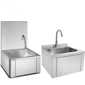 DUBAI Hotel restaurant stainless steel knee operated hand basin portable commercial wall mounted washing sink factory