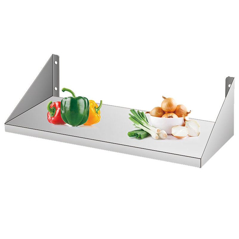 Customized Size Double Layer Stainless Steel Kitchen Wall Storage Rack Shelf/Single Tiers commercial Kitchen Shelf For Dish